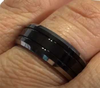King Will 8mm Black Tungsten Carbide Ring