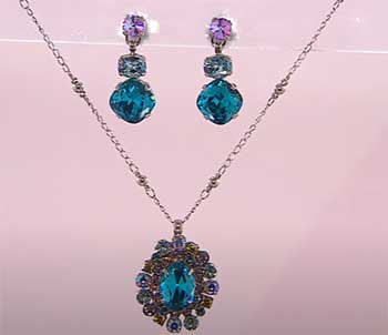 Sorrelli Jewelry Blue and Multi Crystal Drop Earrings