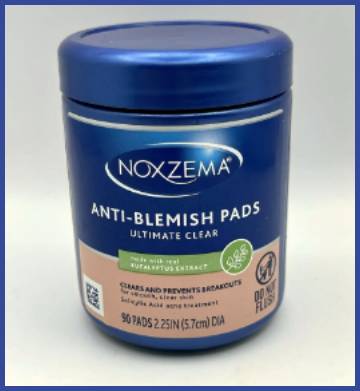 noxzema anti blemish pads