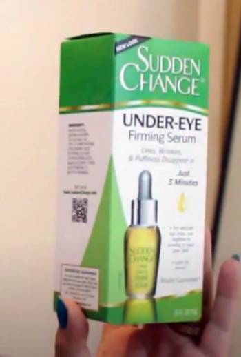 sudden change eye serum