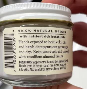 burt's bees almond hand cream