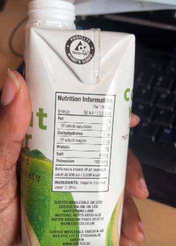 kirkland organic coconut water
