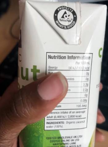 kirkland organic coconut water