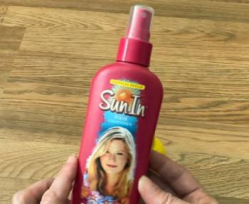 sun in hair lightener