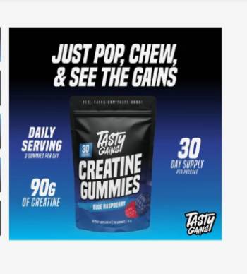 tasty gains creatine gummies