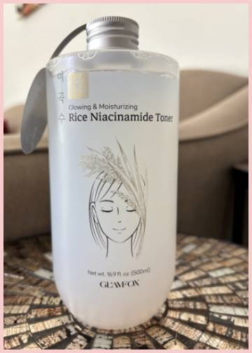 glamfox rice niacinamide toner