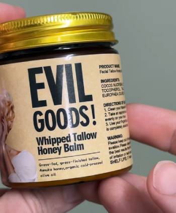 evil goods whipped tallow honey balm